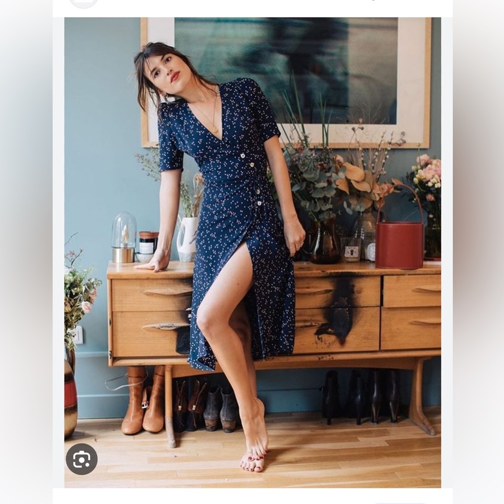 ROUJE GABIN DRESS Size 38 Navy